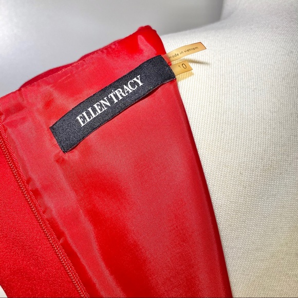 Ellen Tracy Red Sheath Dress - Picture 7 of 8